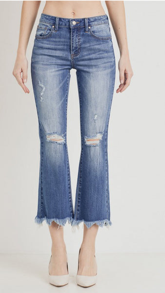 Harper Cropped Flare Jeans